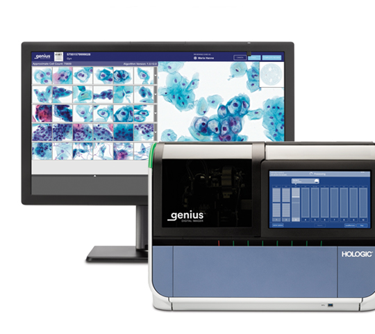Hologic Genius™ Digital Diagnostics System mot vit bakgrund