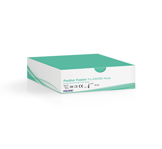 Hologic Panther Fusion® Flu A/B/RSV Assay mot vit bakgrund