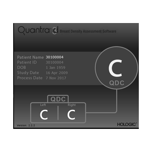 Hologic Quantra™ Technology mot vit bakgrund