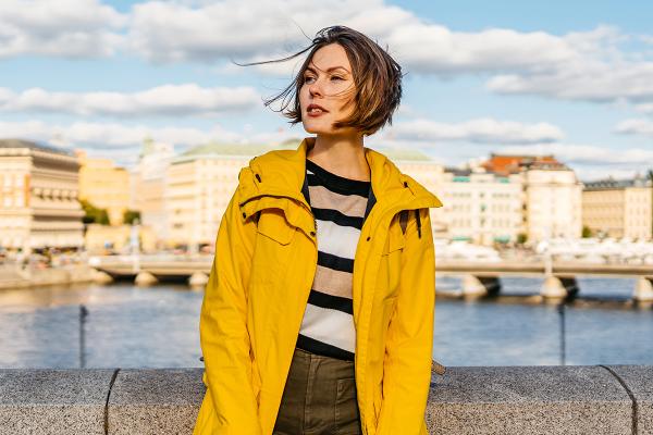 Woman standing on bridge