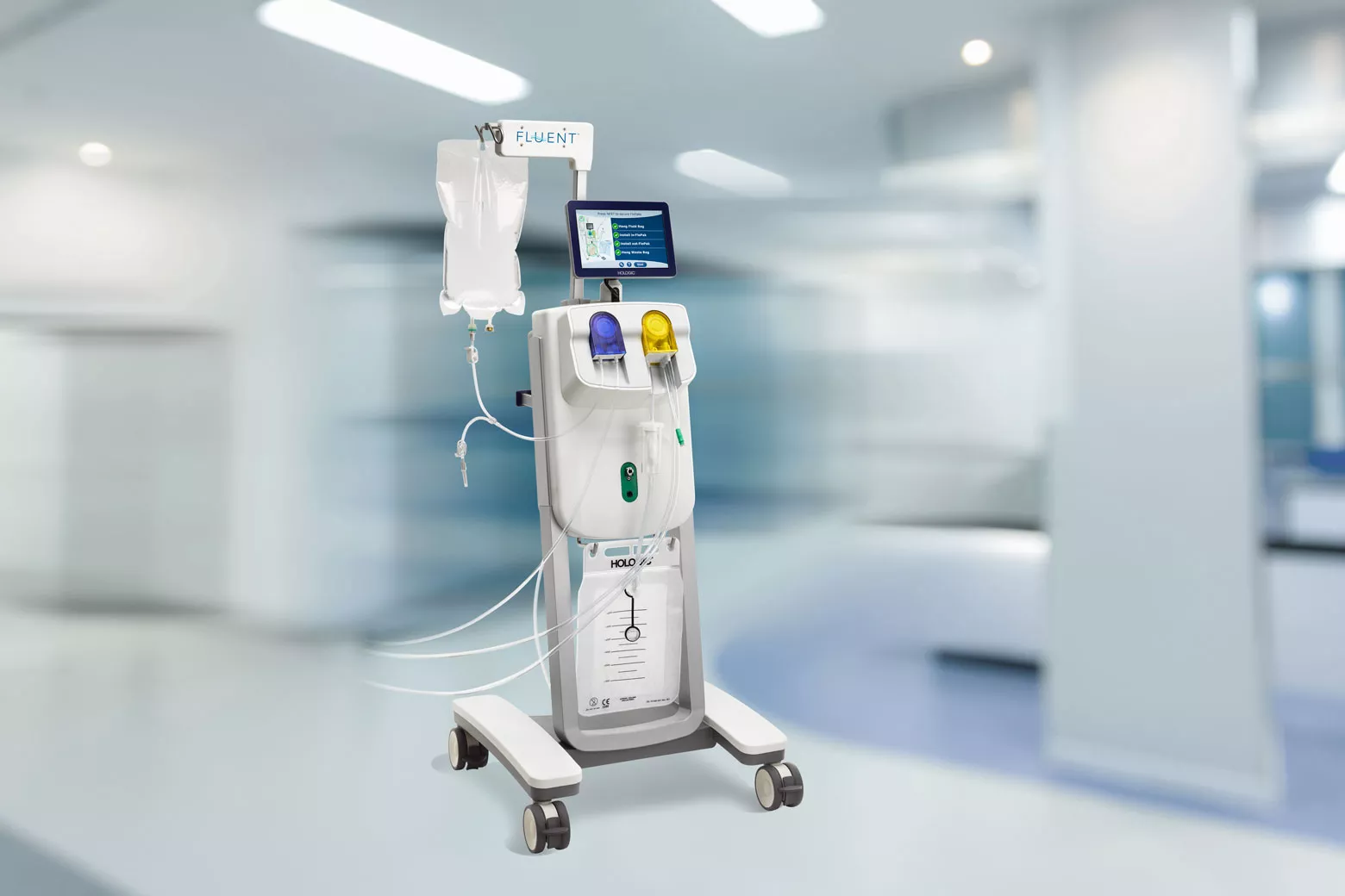 Fluent® Fluid Management System mot vit bakgrund