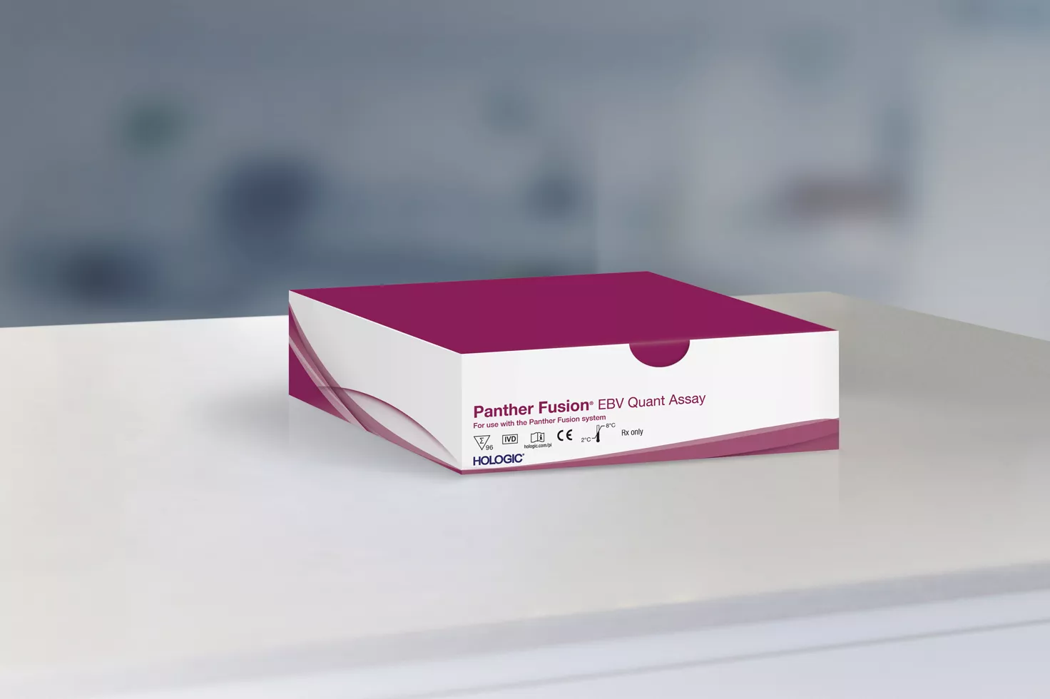 Hologic Panther Fusion® EBV Quant Assay mot vit bakgrund